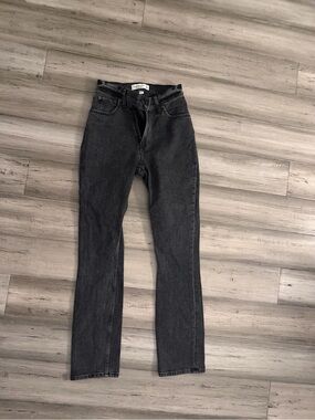 Abercrombie & Fitch Straight-Leg Jeans in Washed Black